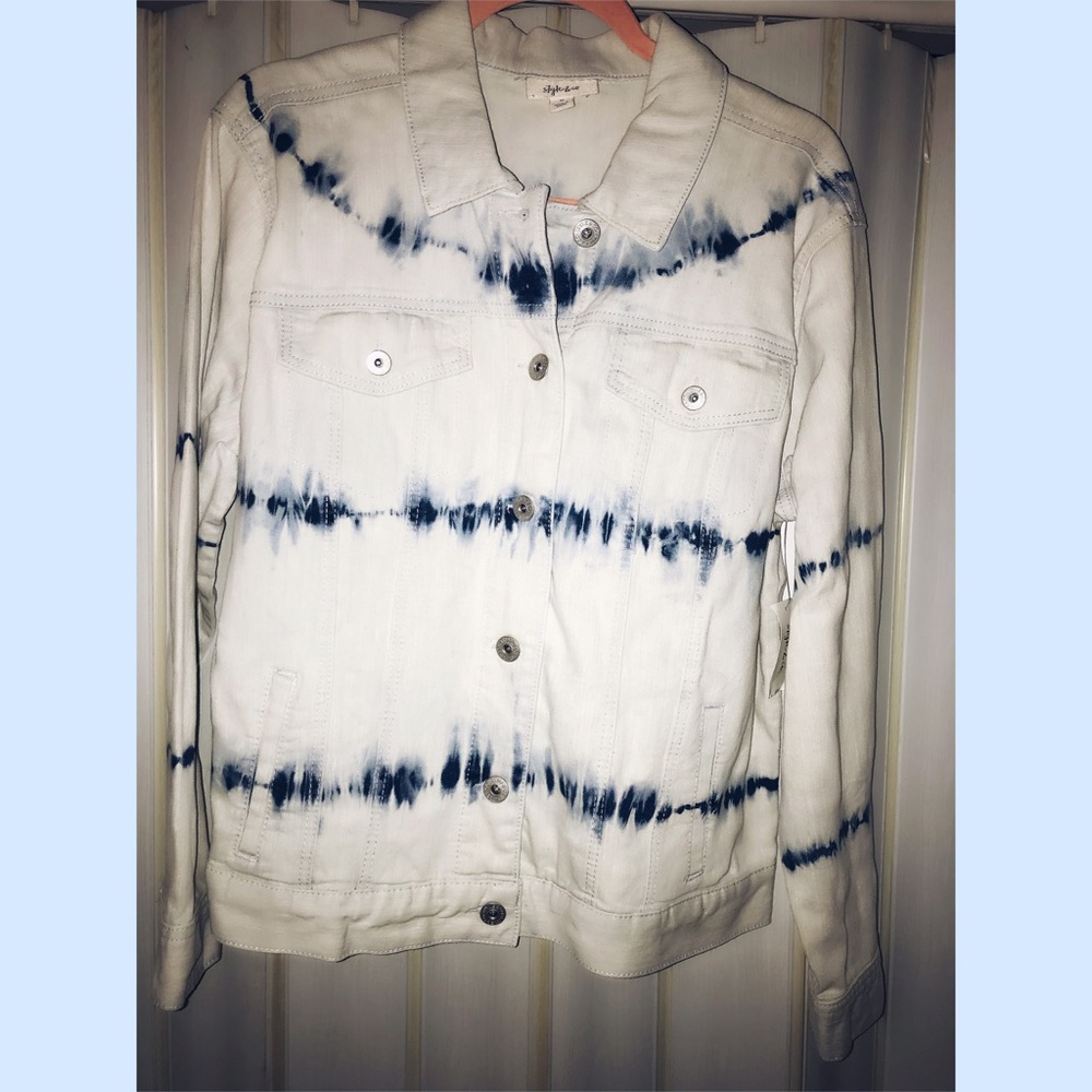 NWT Tie Dye Denim Jacket